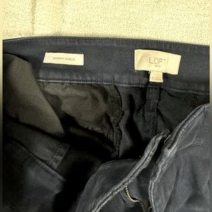 Loft navy blue ankle skinny pants
